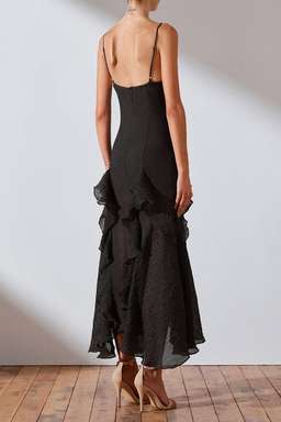 Shona Joy Charlotte Ruffle midi dress for rent on The Volte - image 2