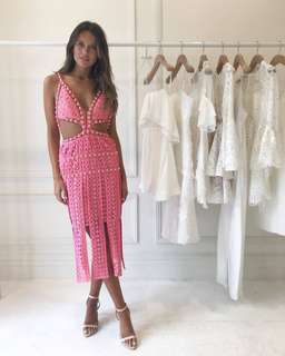 Thurley Titan Midi Dress Pink Size 6 for rent on The Volte - image 2