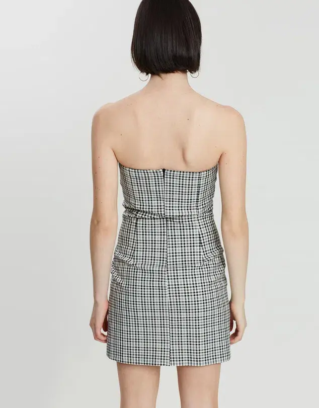 Bec & Bridge Gingham Girl Mini Dress Print Size AU 10 for rent on The Volte - main image