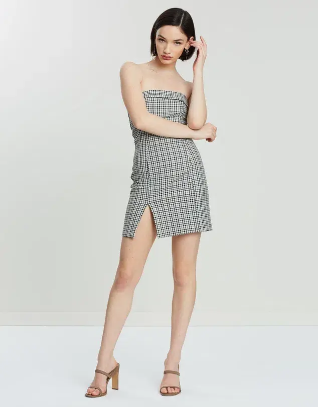 Bec & Bridge Gingham Girl Mini Dress Print Size AU 10 - Image 1