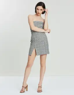 Bec & Bridge Gingham Girl Mini Dress Print Size AU 10 for rent on The Volte - image 1