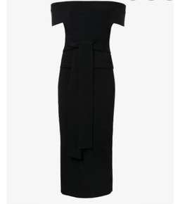 Scanlan Theodore Crepe Knit Off Shoulder Dress for rent on The Volte - image 2
