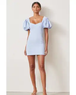 Bec & Bridge Anika Mini Dress in Sky Blue Size AU 6