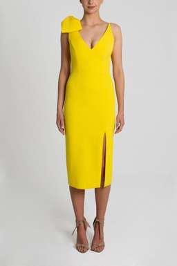 Rebecca Vallance - Mondrain Bow Dress Yellow Size 6 for rent on The Volte - image 3