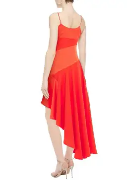 Nicholas Paneled Asymmetric Hem Dress Orange Size 10 for rent on The Volte - image 2