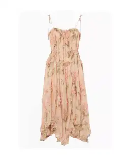 Zimmermann Silk Prima Hydrangea Floating Dress Floral Size 1/ AU 10 for rent on The Volte - image 4