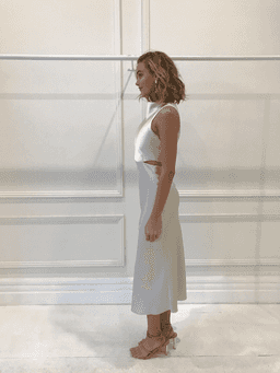 Bec & Bridge Gabrielle Midi Champagne Dress Cream Size 8 for rent on The Volte - image 2