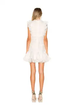 Zimmermann Wayfarer Paneled Flutter Dress Ivory Size 2 / Au 12 for rent on The Volte - image 3