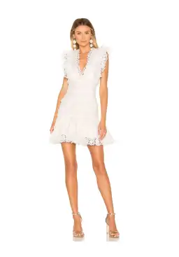 Zimmermann Wayfarer Paneled Flutter Dress Ivory Size 2 / Au 12 for rent on The Volte - image 1