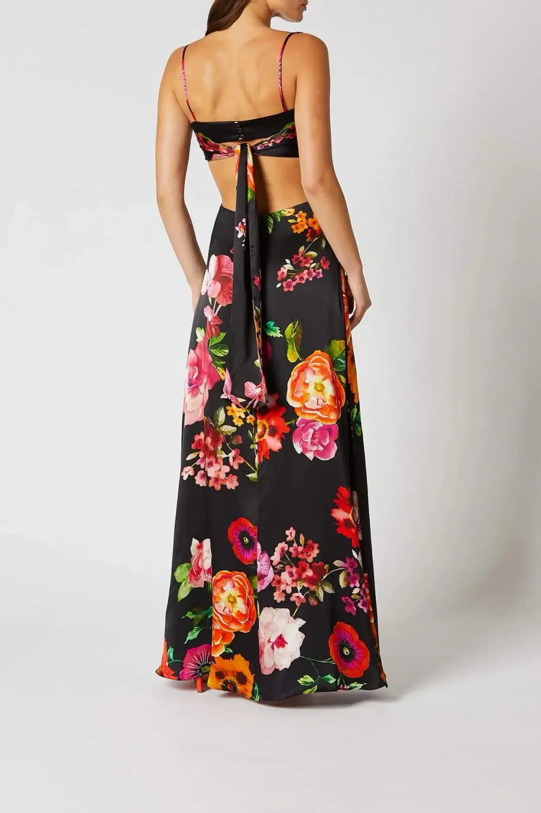 Scanlan Theodore Silk Floral Print Dress Black Size 8 for rent on The Volte - main image