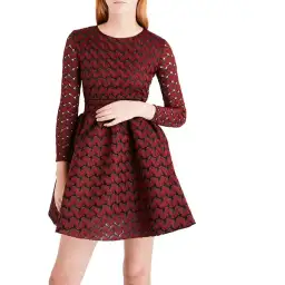 Maje Royani Bonded Lace Dress Red Size 8 for rent on The Volte - image 5