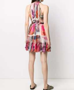 Zimmermann Wavelength High Collar Sleeveless Mini Dress Multi Size 8 for rent on The Volte - image 2