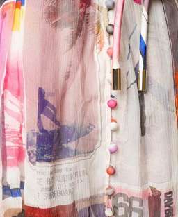 Zimmermann Wavelength High Collar Sleeveless Mini Dress Multi Size 8 for rent on The Volte - image 3