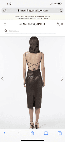 Manning Cartell Alter Egos Backless Dress Brown Size 6 for rent on The Volte - image 4