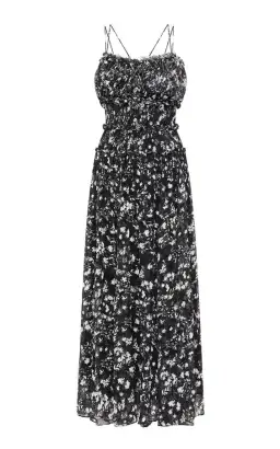 Rachel Gilbert Arietta Patterned Silk Chiffon Maxi Dress Print Size 8 for rent on The Volte - image 3