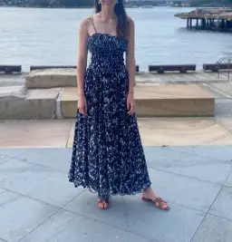 Rachel Gilbert Arietta Patterned Silk Chiffon Maxi Dress Print Size 8 for rent on The Volte - image 2