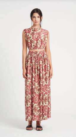 Sir The Label Valletta Midi Floral Print Silk Set