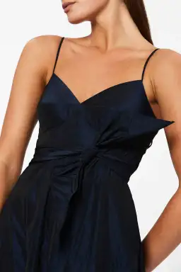 Scanlan Theodore Taffeta Maxi Dress Navy Size 8 for rent on The Volte - image 2