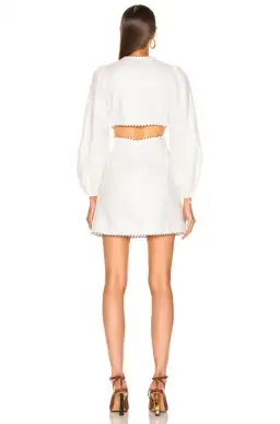 Zimmermann Corsage Braid Mini Dress Ivory Size 8 for rent on The Volte - image 2