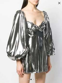 The Attico Silver Mini Dress for rent on The Volte - image 3