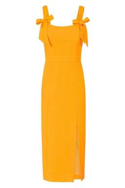 Rebecca Vallance Havana Midi Yellow Dress size 6 for rent on The Volte - image 3