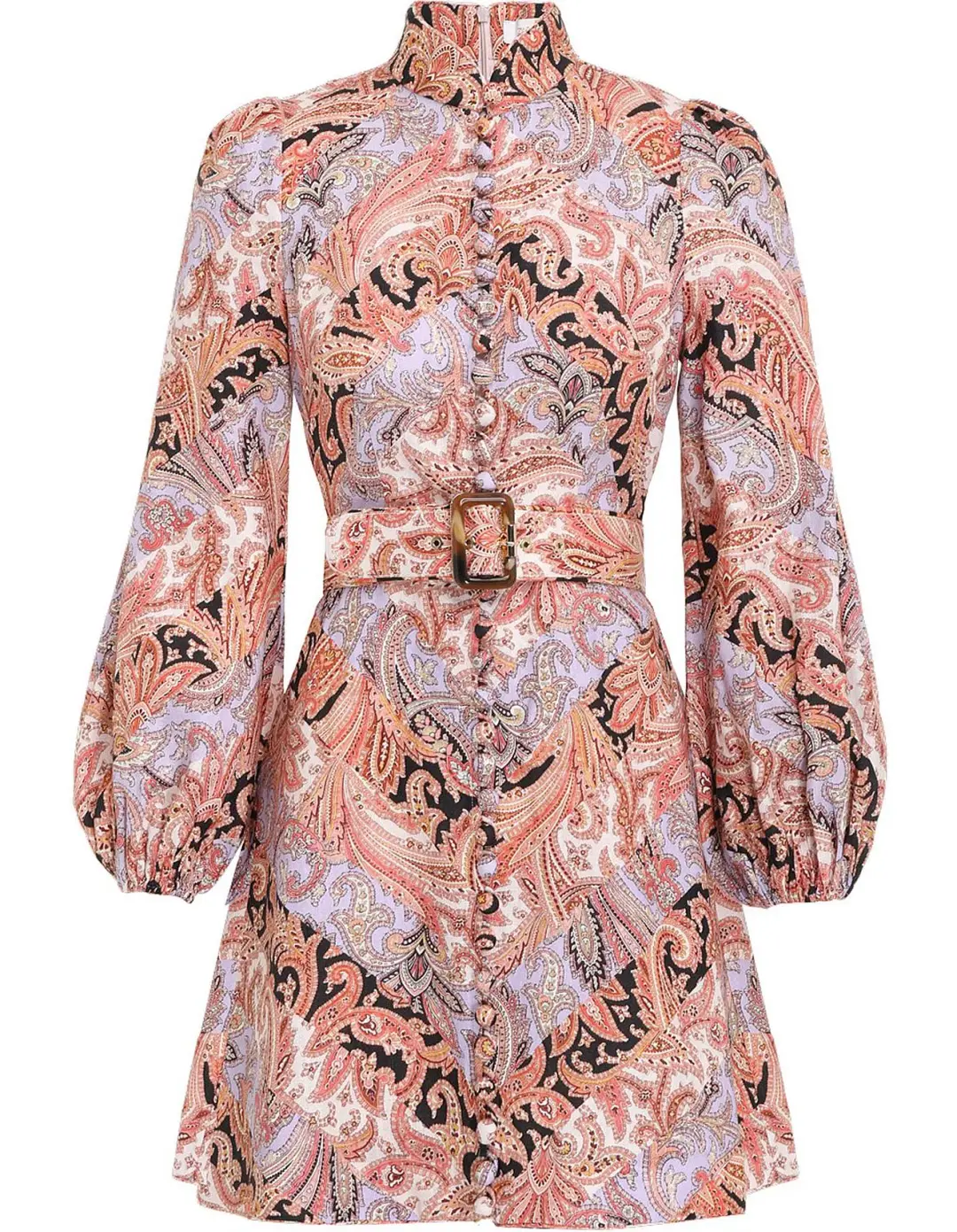 Zimmermann Botanica Chevron Mini Dress Chevron Paisley Size 6 for rent on The Volte - main image