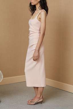 Bec & Bridge Maddison Tuck Sleeveless Midi Dress Peach Size 6 for rent on The Volte - image 2