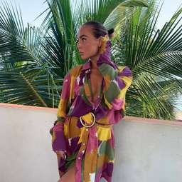 BAMBA TITAN SHIRT DRESS (dry brush) - MEDIUM/LARGE / SIZE 8 - 12