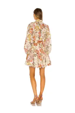 Zimmermann Bonita Embroidered Short Dress Floral Size 1/ AU 10 for rent on The Volte - image 3