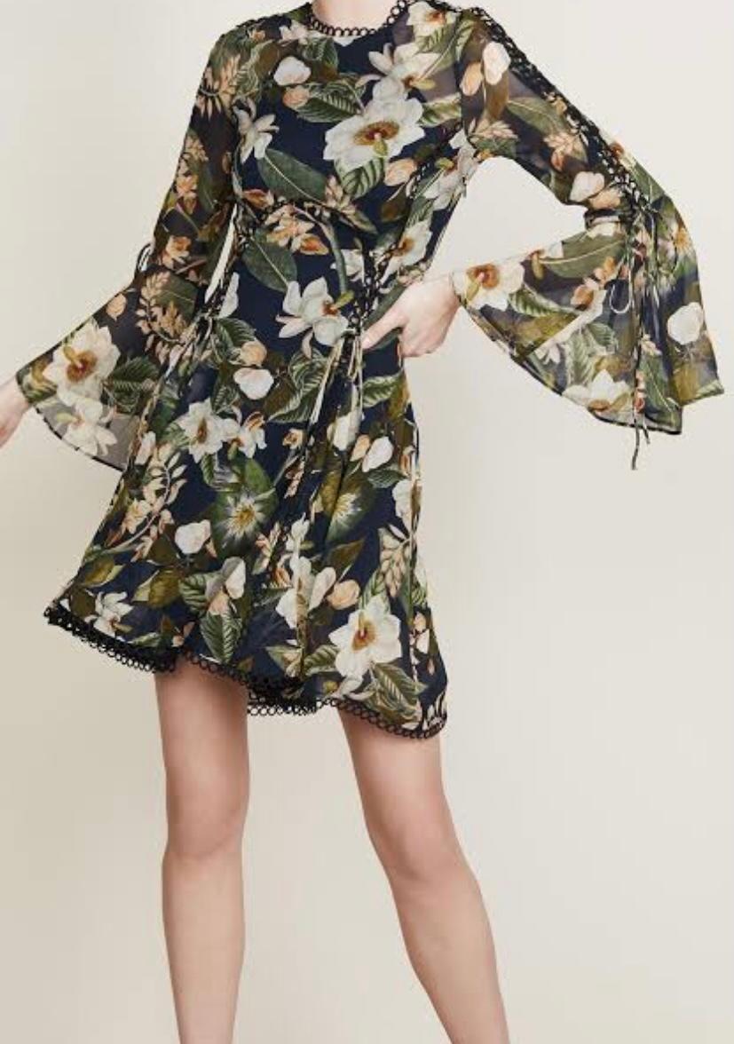 Thurley Poppy Paradise Print Dress - Size 10 for rent on The Volte - main image