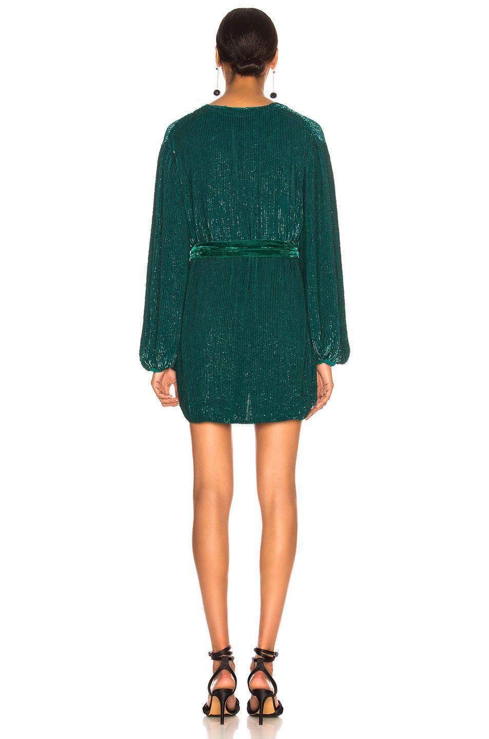 Retrofete Gabrielle Robe in Green Size 6 for rent on The Volte - main image