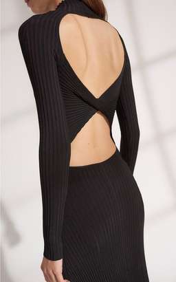 Dion Lee STRIPE RIB TWIST DRESS Black Size 8 for rent on The Volte - image 4