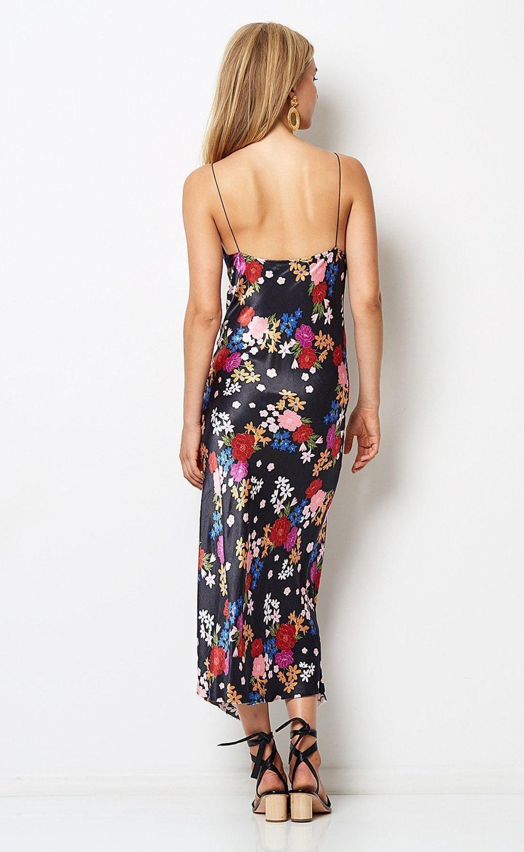 Bec & Bridge Cha Cha Midi Dress Black Size 8 for rent on The Volte - main image