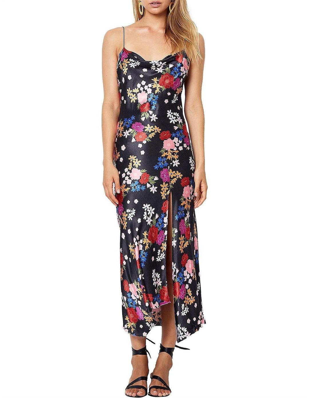 Bec & Bridge Cha Cha Midi Dress Black Size 8 for rent on The Volte - main image