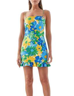 By Johnny Sunday floral frill mini dress for rent on The Volte - image 1