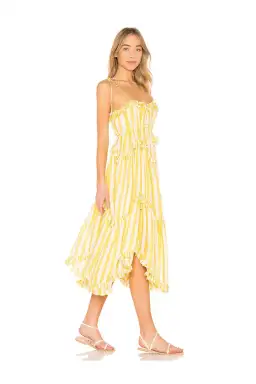 Zimmermann Lumino Floating Stripe Dress Yellow Size 2 / Au 12 for rent on The Volte - image 2