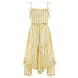 Zimmermann Lumino Floating Stripe Dress Yellow Size 2 / Au 12 for rent on The Volte - image 4