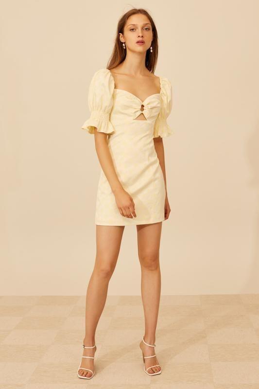 C/MEO COLLECTIVE Elate Mini Dress Butter Size 8 for rent on The Volte - main image
