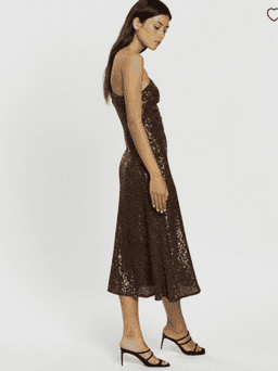 By Johnny Shine Asymmetric Bias Midi Dress for rent on The Volte - image 5