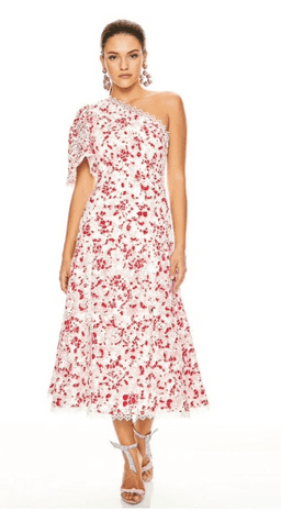 TALULAH DANCE & ROMANCE MIDI DRESS - RED DAISY PRINT for rent on The Volte - image 1