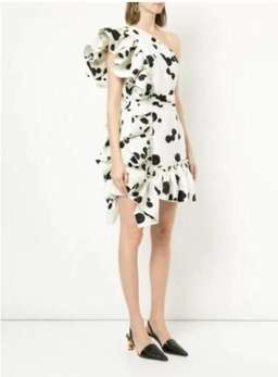 Aje Beronia Black and White Dress Size 10