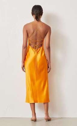 BEC & BRIDGE - Orange Midi Slip Dress (SIZE 6-10) for rent on The Volte - image 1