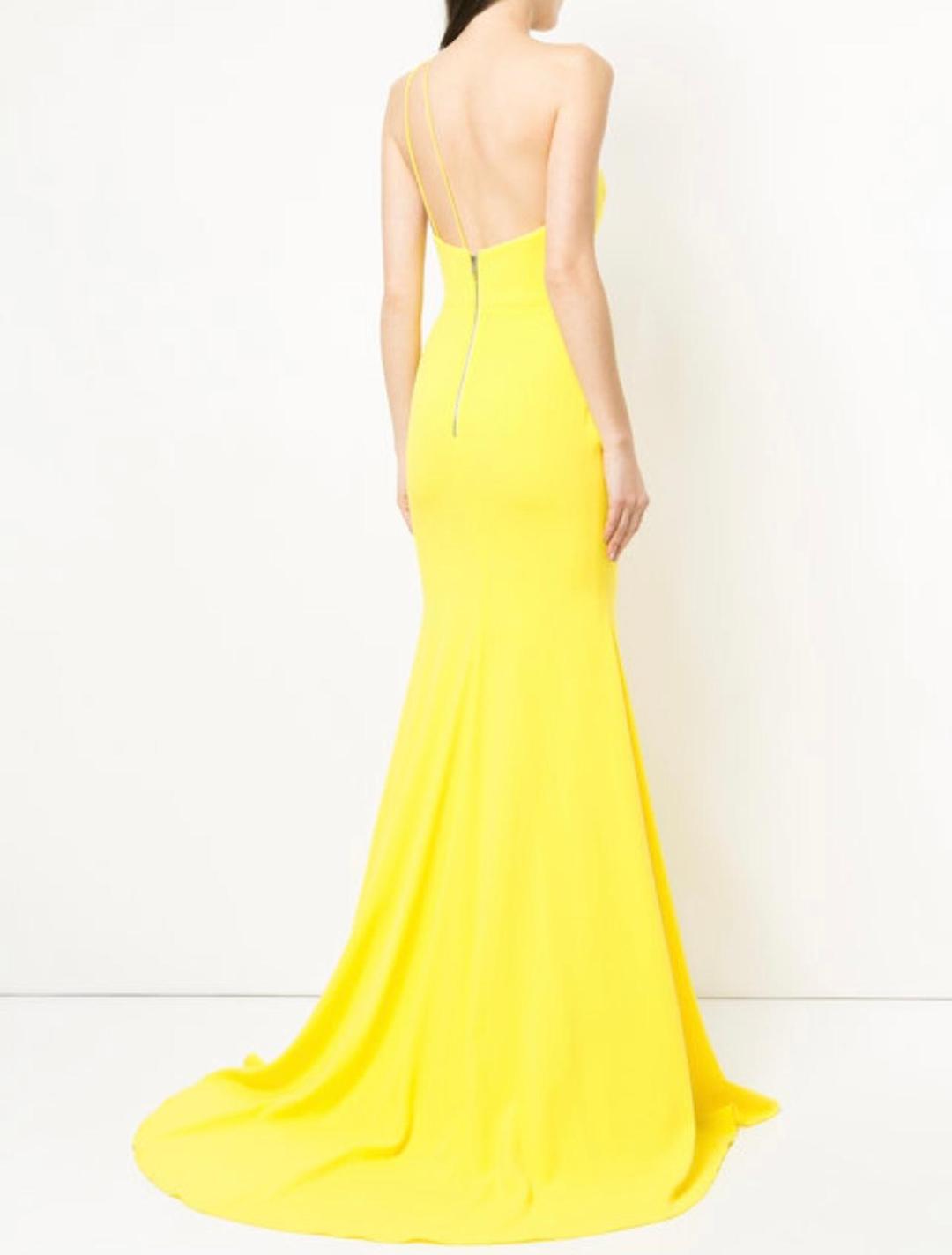 Alex Perry Serena Gown Yellow Size 8 for rent on The Volte - main image