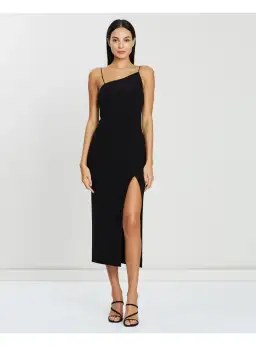 Bec & Bridge Dominique Asymmetrical Black Dress Size AU 6 for rent on The Volte - image 1