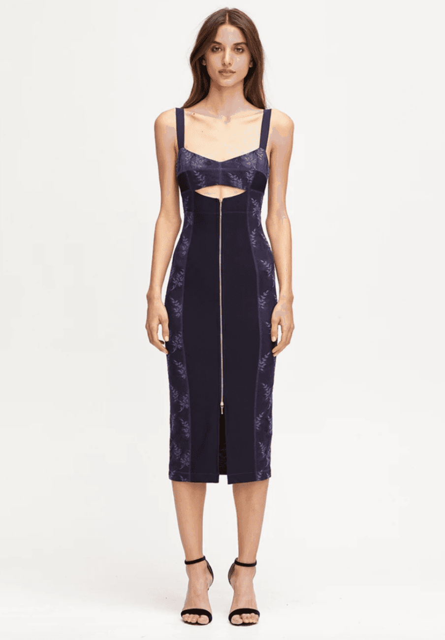 Alice McCall Loveland Indigo Midi Dress for rent on The Volte - main image