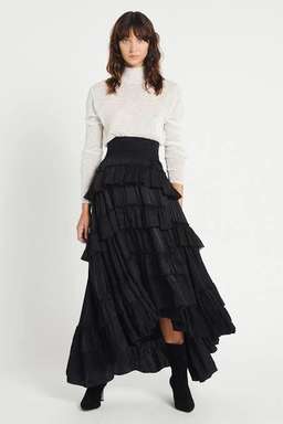 Aje El Paso Tiered Maxi Skirt