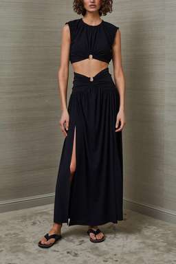 Bec & Bridge Black Minx Top and Skirt Set Black Size AU 8