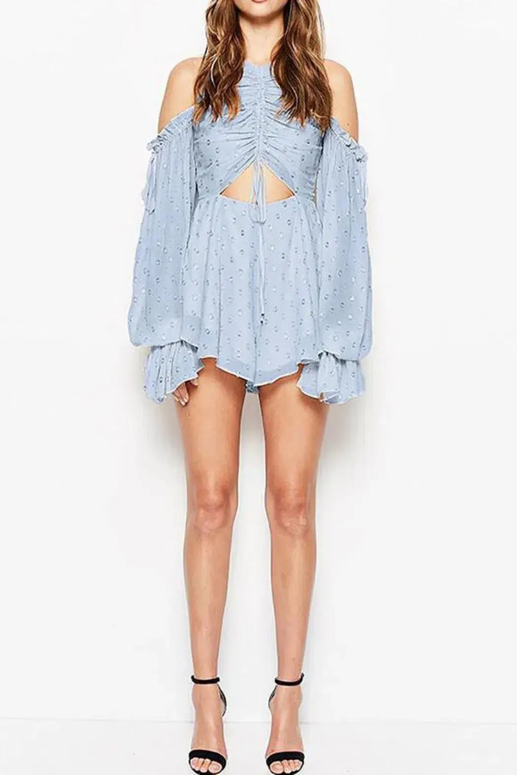 Alice McCall Did it Again Playsuit Pebble Blue Size AU 6 for rent on The Volte - main image
