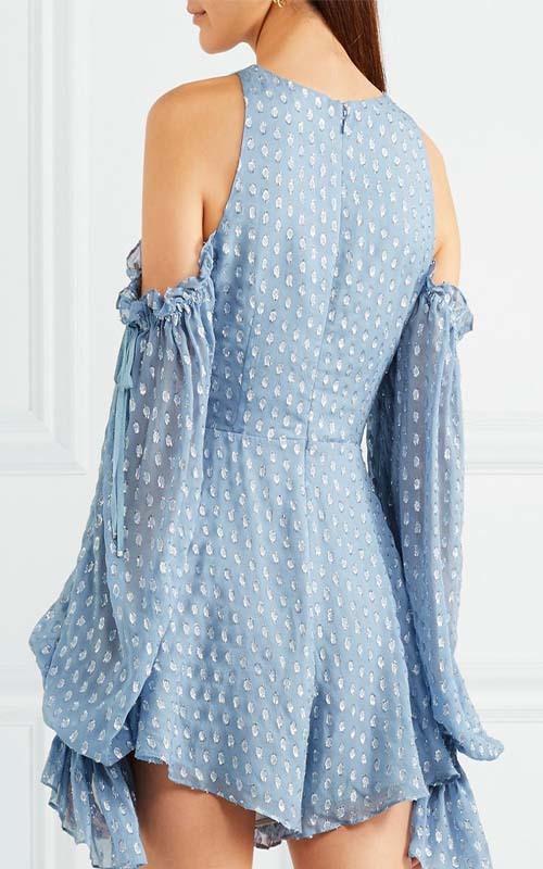 Alice McCall Did it Again Playsuit Pebble Blue Size AU 6 for rent on The Volte - main image