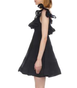 Zimmermann The Lovestruck pleated minidress Black Size 6